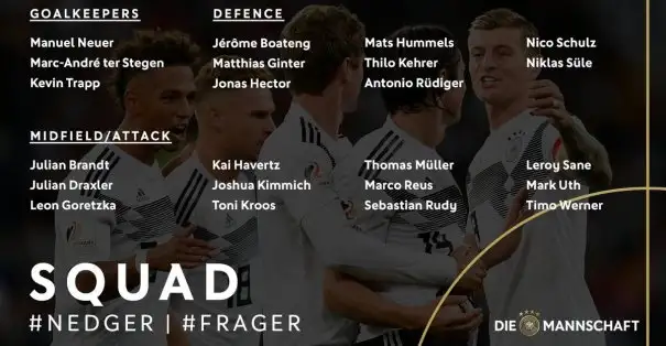 Joachim Löw Hollanda ve Fransa maçları için 23 kişilik kadroyu açıkladı