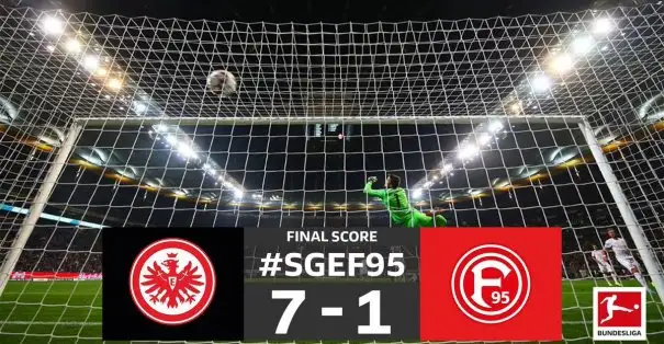 Eintracht Frankfurt gol olup yağdı