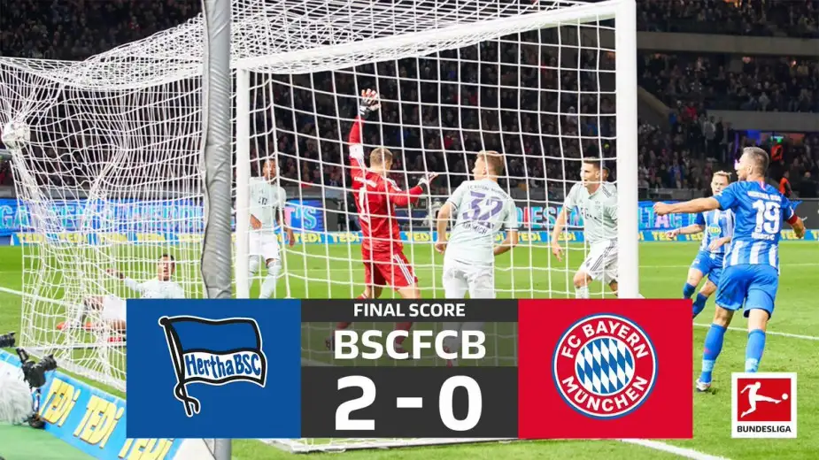 Haftanın açılış karşılaşmasında Hertha Berlin Bayern Münih'i 2-0 mağlup etti
