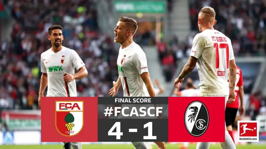 Augsburg kendi evinde Freiburg'u 4-1 gibi net bir skorla mağlup etti