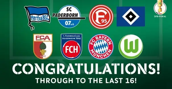DFBPokal son 16'ya kalan takımlar