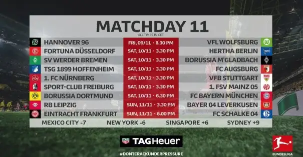Bundesliga 'da 11. hafta programı