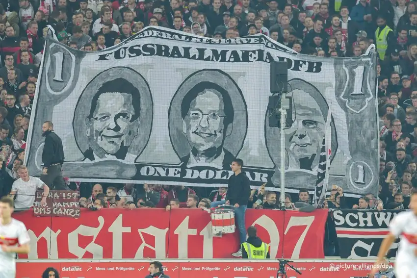 Stuttgart ve Dynamo Dresden tribünlerinden