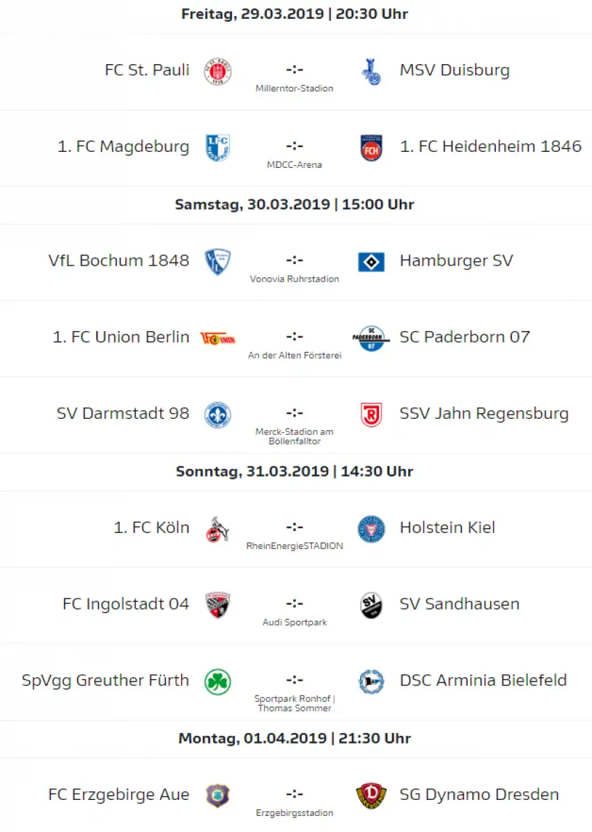 2. Bundesliga'da 27. hafta başlıyor