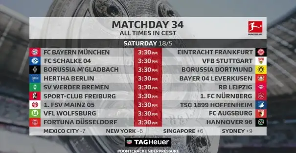 Bundesliga'da 34 haftalık maraton bugün sona eriyor