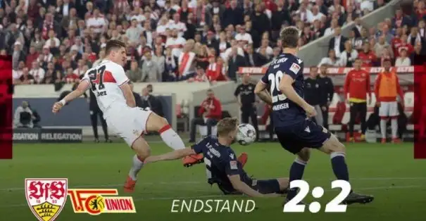 Stuttgart - Union Berlin arasında oynanan playout ilk maçı 2-2 sona erdi