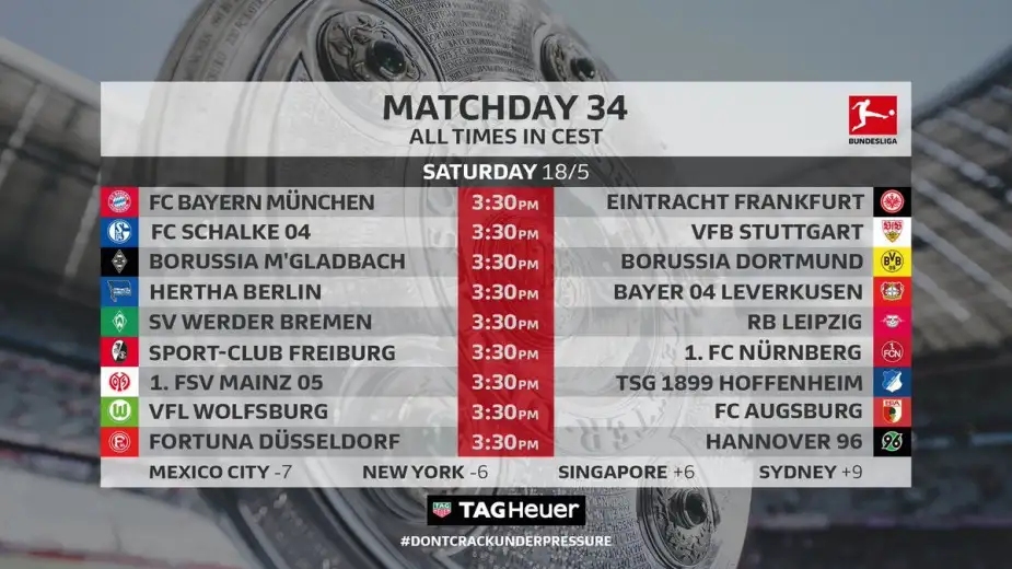 Bundesliga'da 34 haftalık maraton bugün sona eriyor