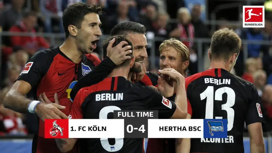 Hertha Berlin Köln'ü deplasmanda 4-0 mağlup etti