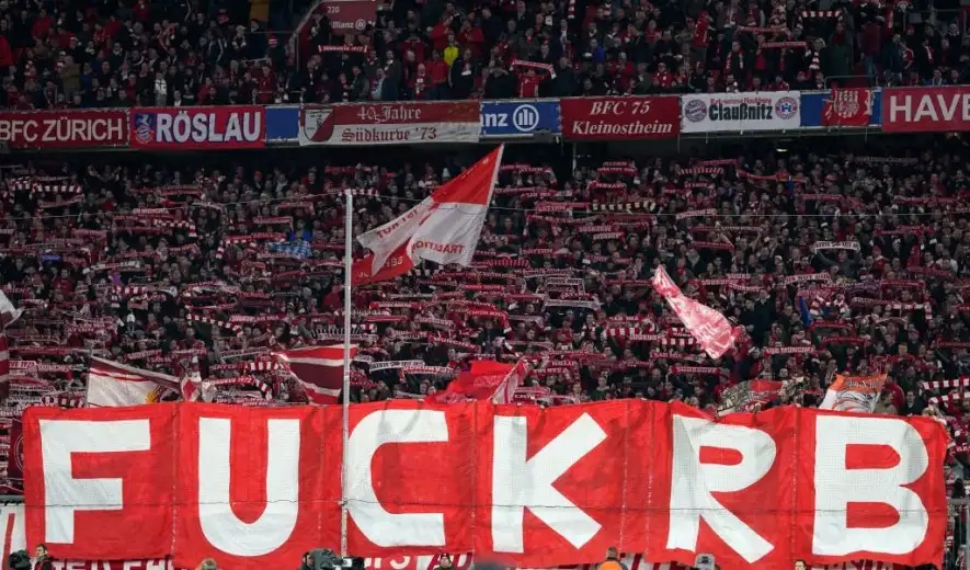 Bayern Münih - RB Leipzig maçında Bayern tribünlerinden bir fotoğraf...