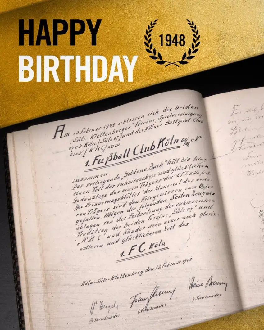 13 Şubat 1948'de kurulan Köln kulübü 72 yaşında!