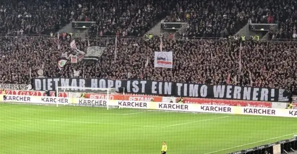2. Bundesliga'da haftanın kapanış maçı Stuttgart - A. Bielefeld maçında ilginç bir pankart