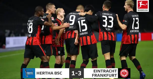 Haftanın açılış karşılaşmasında E. Frankfurt Berlin deplasmanında 3 puanı 3 golle aldı