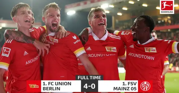 Bundesliga'da haftanın açılış karşılaşmasında Union Berlin Mainz'i 4-0 mağlup etti