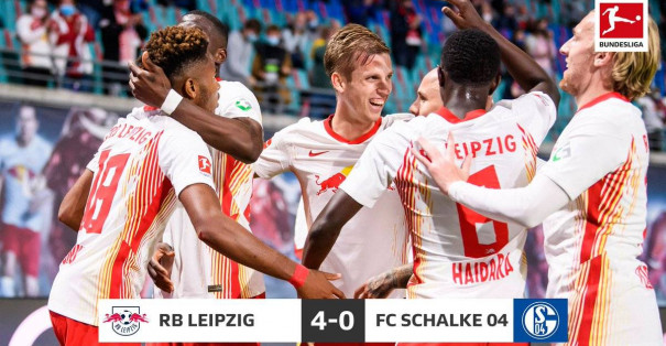 Günün kapanış maçında RB Leipzig evinde Schalke 04'ü 4-0 mağlup etti