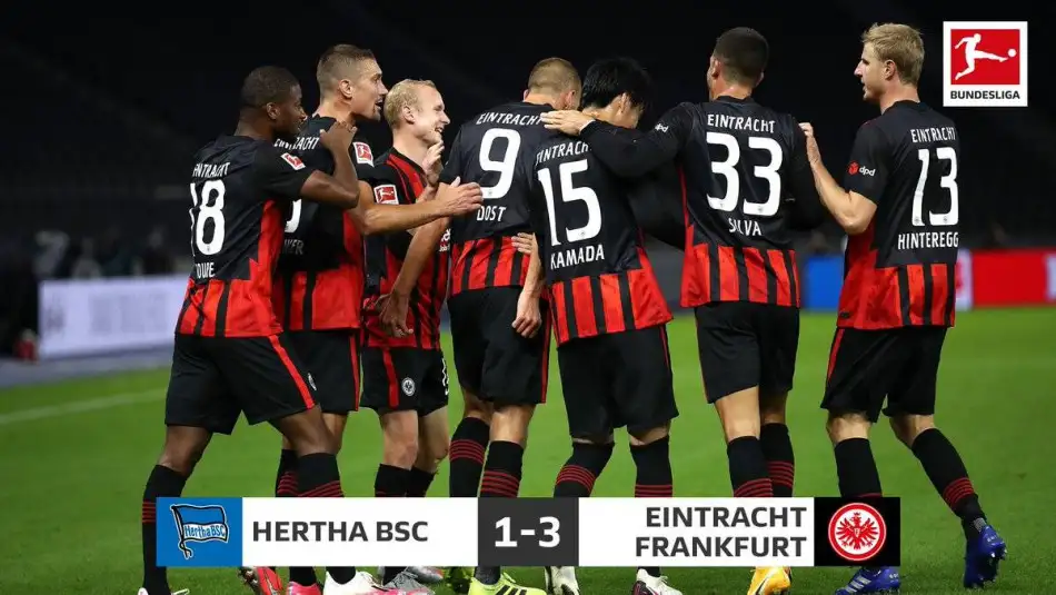 Haftanın açılış karşılaşmasında E. Frankfurt Berlin deplasmanında 3 puanı 3 golle aldı