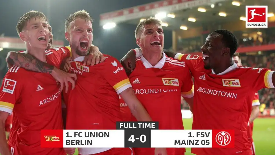 Bundesliga'da haftanın açılış karşılaşmasında Union Berlin Mainz'i 4-0 mağlup etti