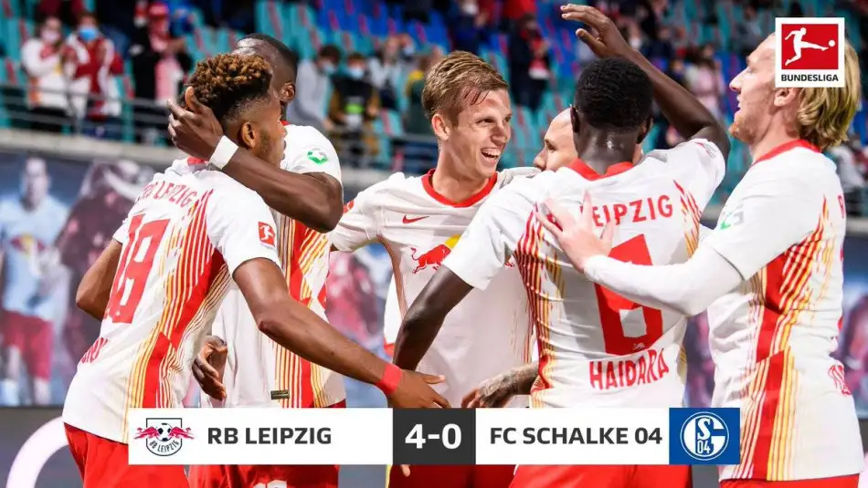 Günün kapanış maçında RB Leipzig evinde Schalke 04'ü 4-0 mağlup etti