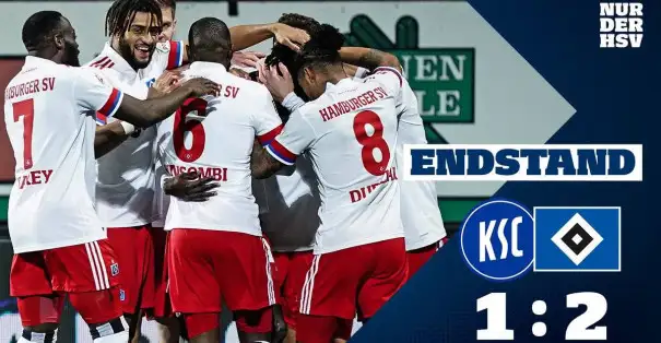  Hamburg deplasmanda Karlsruher'i 2-1 mağlup etti