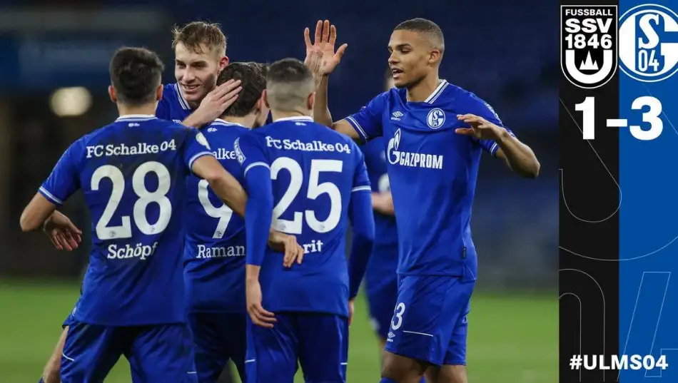 Ulm 1846'yı kupadan eleyen Schalke 04 2020 yılı içerisinde 4. kez resmi bir maç kazandı