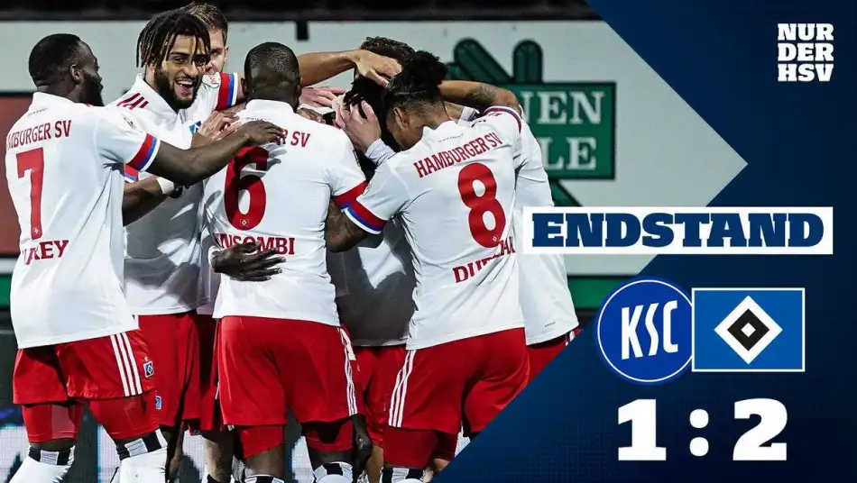  Hamburg deplasmanda Karlsruher'i 2-1 mağlup etti