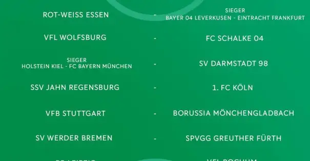 DFB Pokal'de son 16 turunun kuraları çekildi